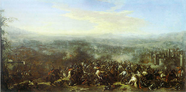 Battle of Nordlingen, 1634 CE, August 27th,  (Jacques Courtois) (1621-1676) Palazzo Pitti, Firenze 